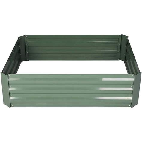 eclectic galvanized metal planter box|Zeus & Ruta 3.5 ft x 2 ft x 1 ft Brown Galvanized Raised  .